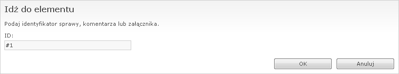Przejście do elementu