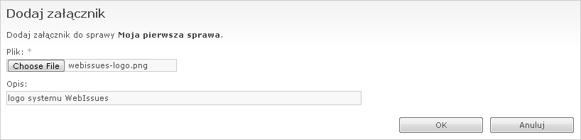 Dodawanie załącznika