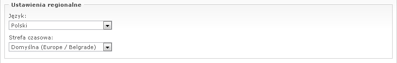 Ustawienia regionalne